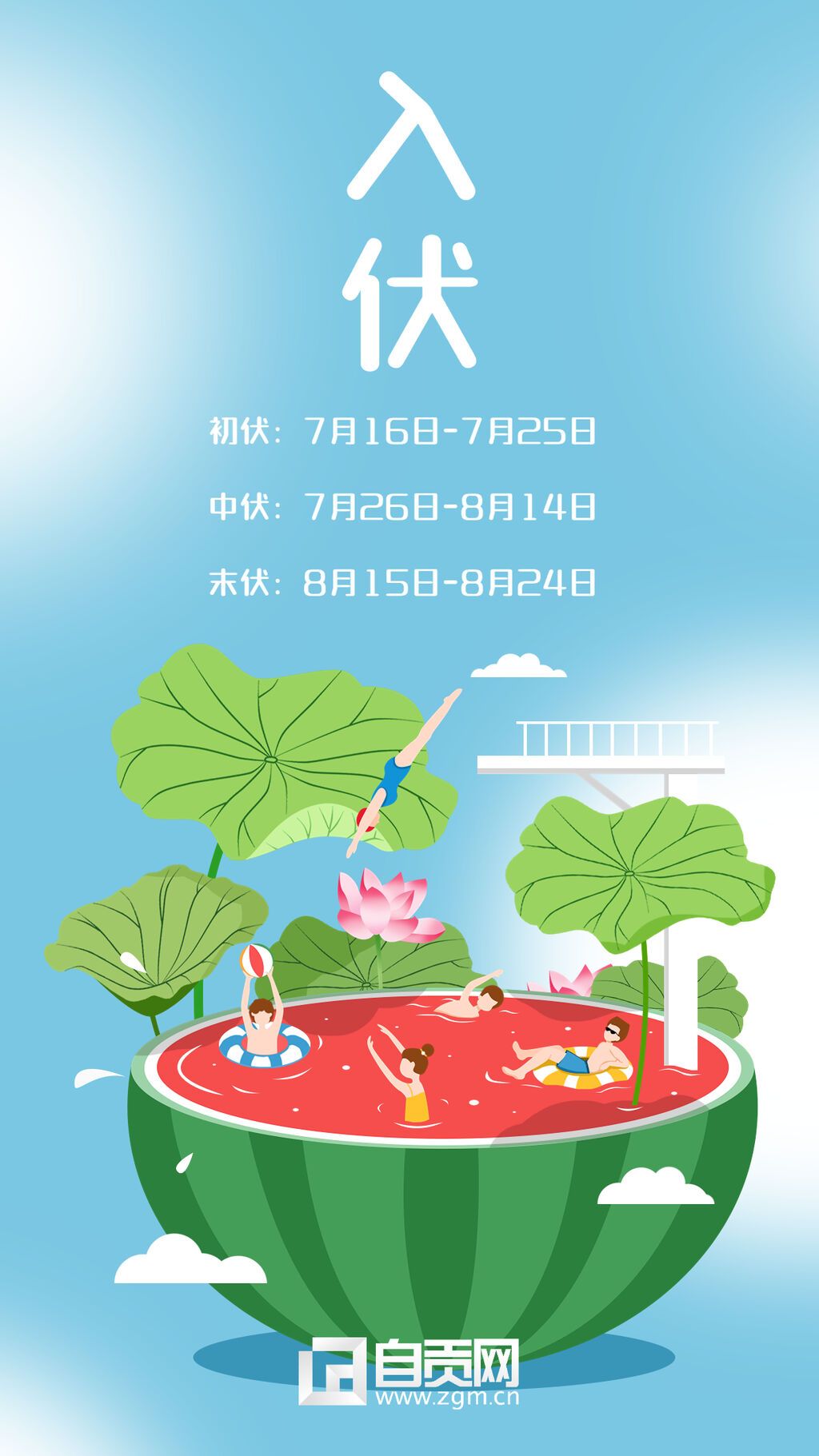初伏節(jié)點(diǎn)祝福問(wèn)候插畫手機(jī)海報(bào).jpg
