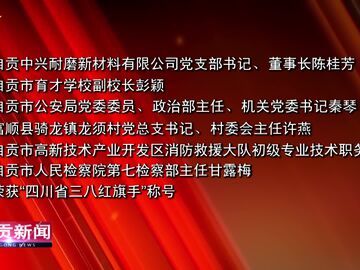 自贡新闻｜我市6名个人3个集体获省级巾帼表彰