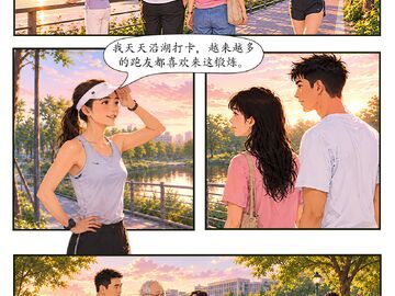 AI条漫丨邻里闲谈话变迁 满城青绿看资阳