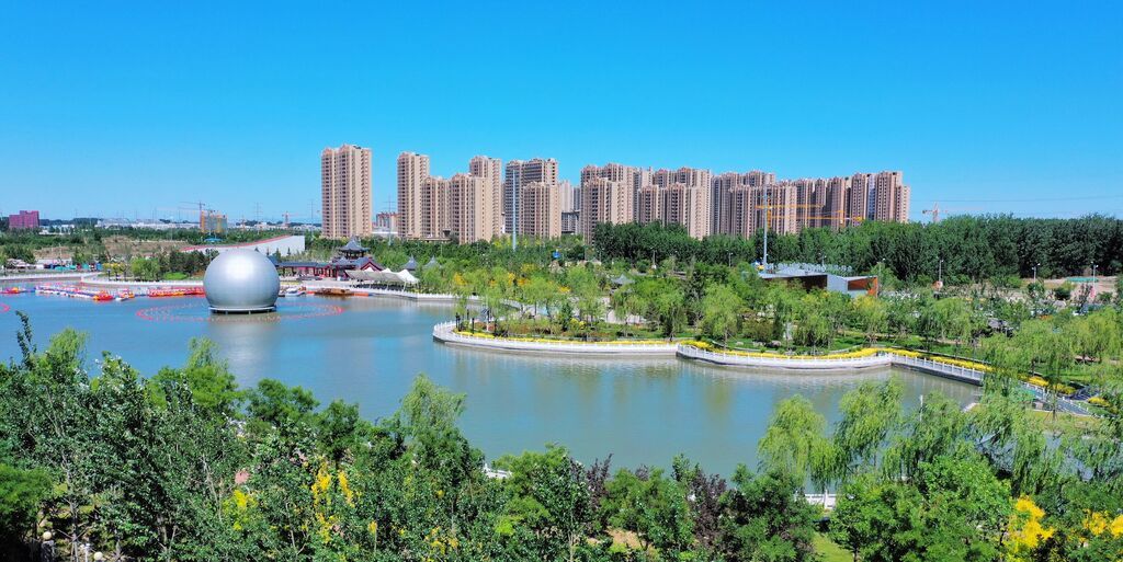廊坊市御龙河公园一角  图片由廊坊日报社提供