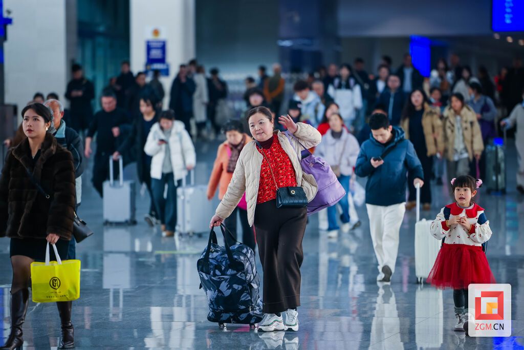 行囊满满,笑意盈盈,旅客有序出站 记者宋姿熠 摄.jpg