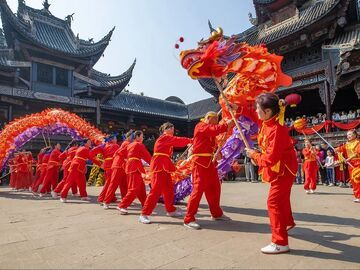 新春第一线｜龙蹲狮踞闹新春 盐博盛景年味浓