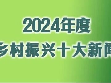 中央廣播電視總臺(tái)2024年度鄉(xiāng)村振興十大新聞