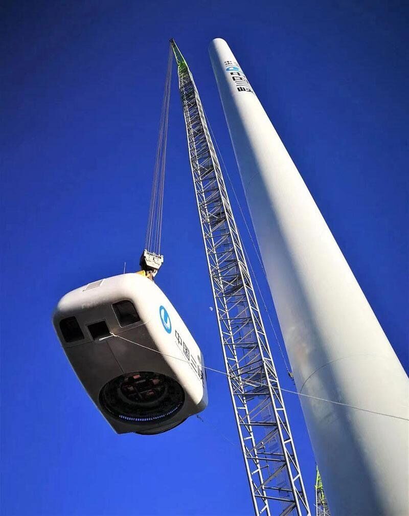 金阳风电吊装。金阳融媒体中心供图