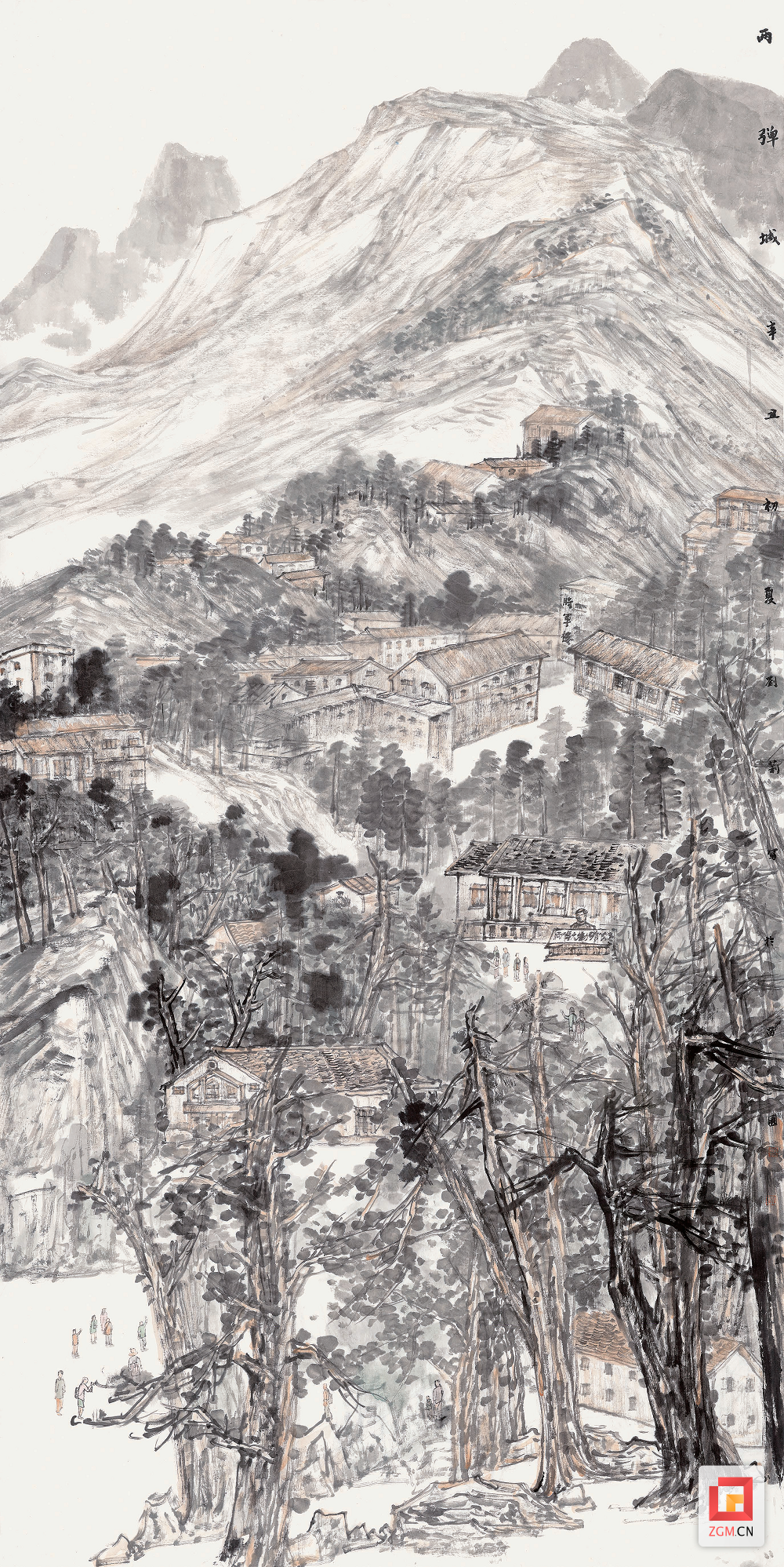 國畫《兩彈城》244cm×122cm 2021年.png