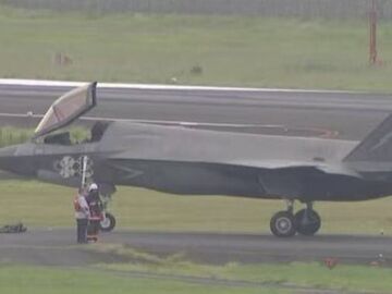 英军一F-35战机在日本鹿儿岛机场紧急着陆 跑道临时关闭