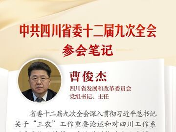省发展改革委党组书记、主任曹俊杰：践行全会新部署 奋力谱写农业农村现代化新篇章丨全会参会笔记