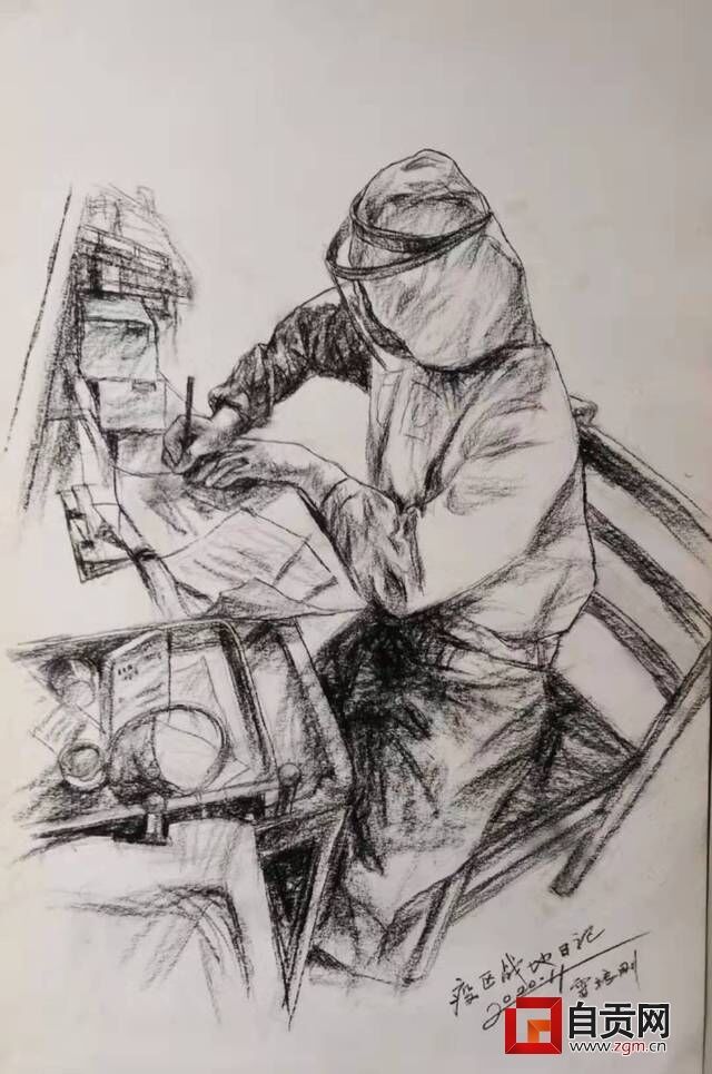 《抗疫日记.素描 雷振刚.jpg