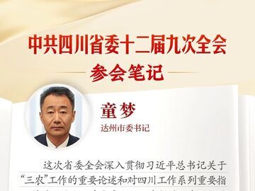 达州市委书记童梦：加快推动达州由农业大市向农业强市跨越丨全会参会笔记