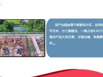 自贡新闻｜荣县智慧农批冷链物流加工产业园项目有序推进
