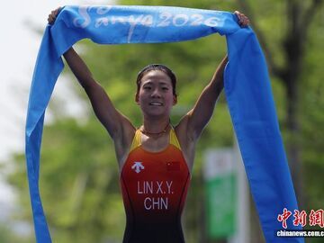 中国队包揽三亚亚沙会游跑两项比赛个人赛金牌