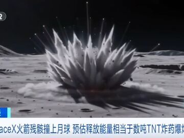 SpaceX火箭残骸撞上月球！预估释放能量相当于数吨TNT炸药爆炸