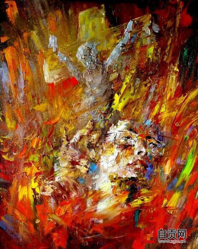 《泪飞顿作千盆雨--致敬抱薪者》油画  黄一凡.jpg