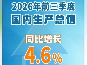 今年前三季度国内生产总值同比增长4.6%