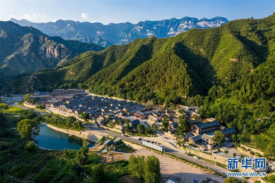 这是河北省阜平县骆驼湾村（2019年8月7日摄，无人机照片）。新华社记者 赵鸿宇 摄