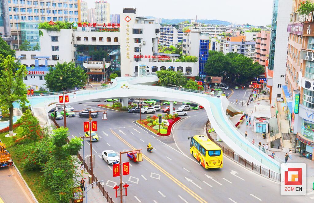 自流井区人行过街天桥(公园口路段)(自流井区人大常委会供图).jpg