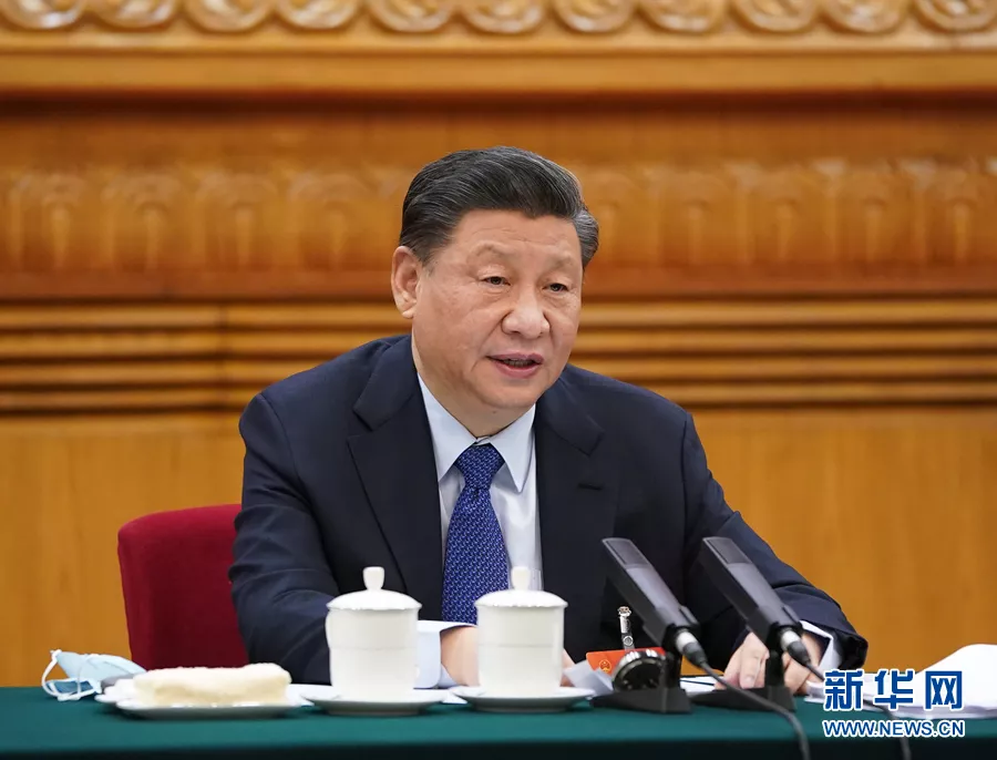3月7日，中共中央总书记、国家主席、中央军委主席习近平参加十三届全国人大四次会议青海代表团的审议。新华社记者 李学仁 摄设为缩略图设为缩略图