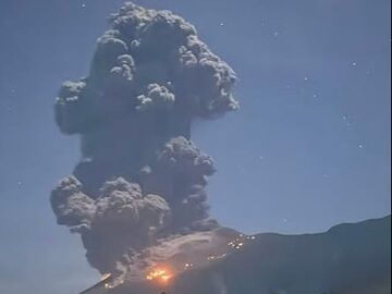 菲律宾坎拉翁火山发生中等强度喷发