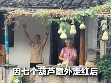“葫芦娃爷爷”连夜剪掉7个葫芦：走红后大量游客涌入，奶奶头晕病发，担心安全问题