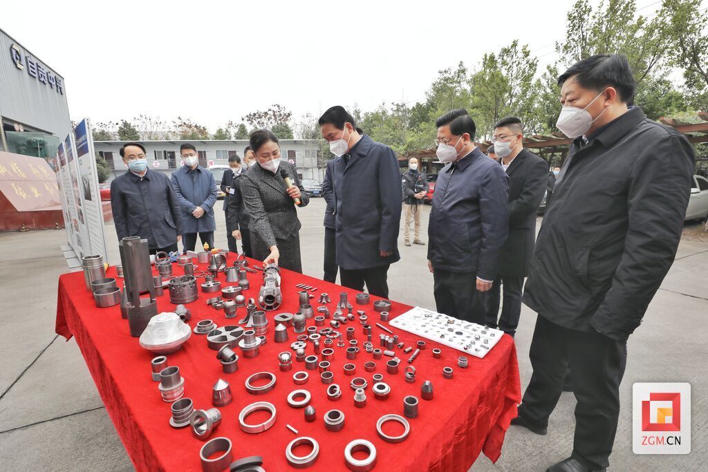 赵俊民一行在自贡中兴耐磨新材料有限公司，调研民营企业经营发展状况.JPG