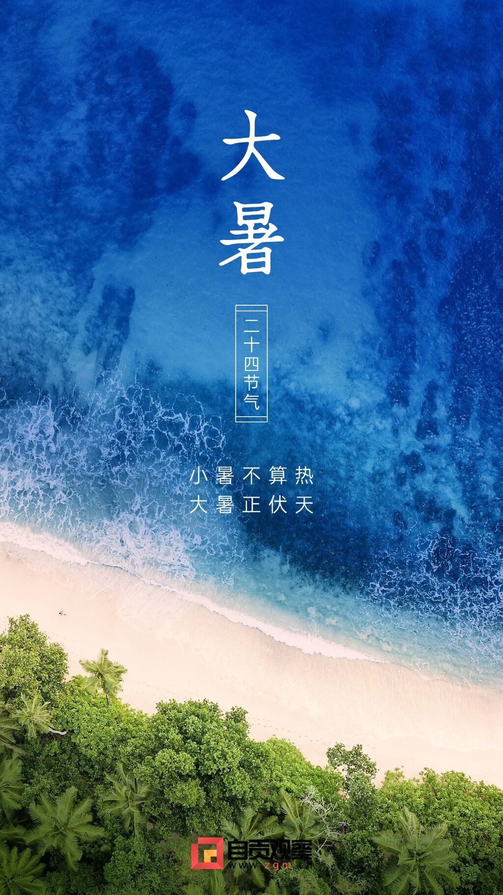 大暑节气祝福问候实景大海手机海报(2).jpg