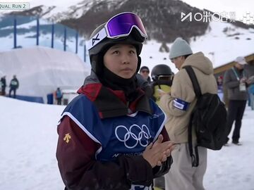 四川冰雪健儿武绍桐晋级女子单板滑雪U型场地决赛