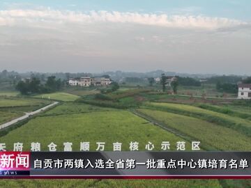 自贡新闻｜自贡市两镇入选全省第一批重点中心镇培育名单