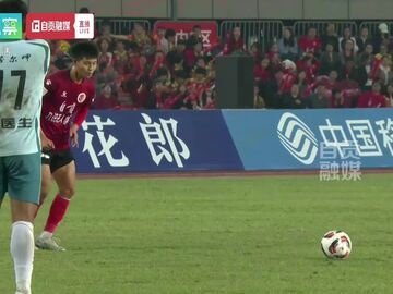 永不放弃 78分钟自贡队23号邹睿任意球破门扳平比分 自贡VS凉山 1:1 