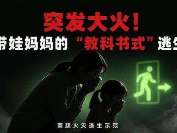 中秋国庆假期安全科普视频 | 突发大火！带娃妈妈的“教科书式”逃生