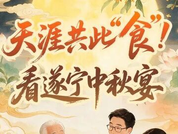 AIGC长图丨天涯共此“食”！看遂宁中秋宴