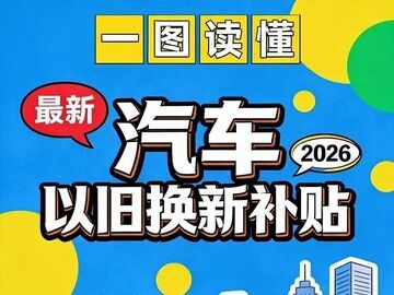 最高补贴2万元，一图读懂2026年汽车以旧换新补贴